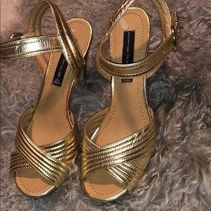 Gold sandals